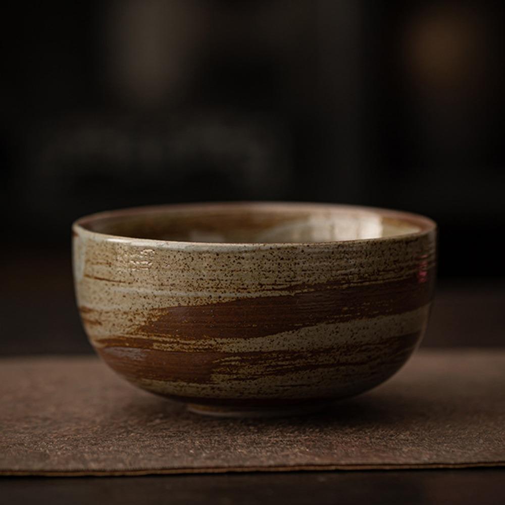 Гладкая чаша для матча, большая емкость, чашка для зеленого чая, чайный салат, суповая чаша для чайного сервиза, аксессуары