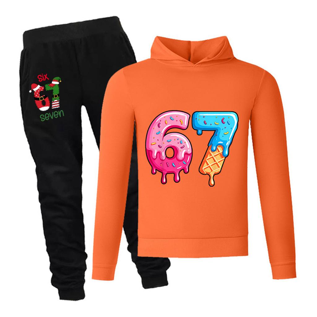 Детский пуловер с длинным рукавом свободного кроя с принтом в виде букв, комплект