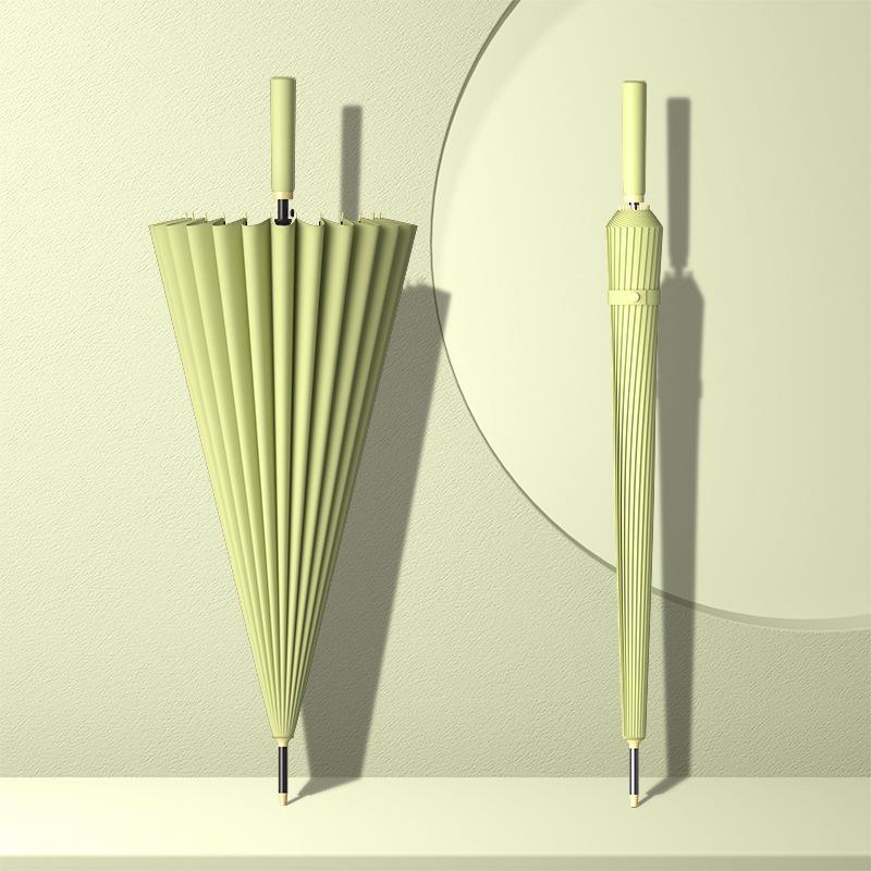 24-Bone Long Handle Umbrella: Large, Double-Reinforced Automatic Business Umbrella