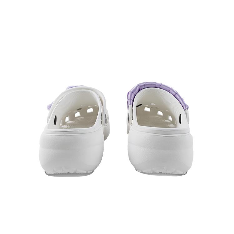 Crocs Classic Platform Clog EVA Purple Rabbit Small Fresh Cute Rabbit Versatile Classic Cloud Dok Hole Shoes Unisex White