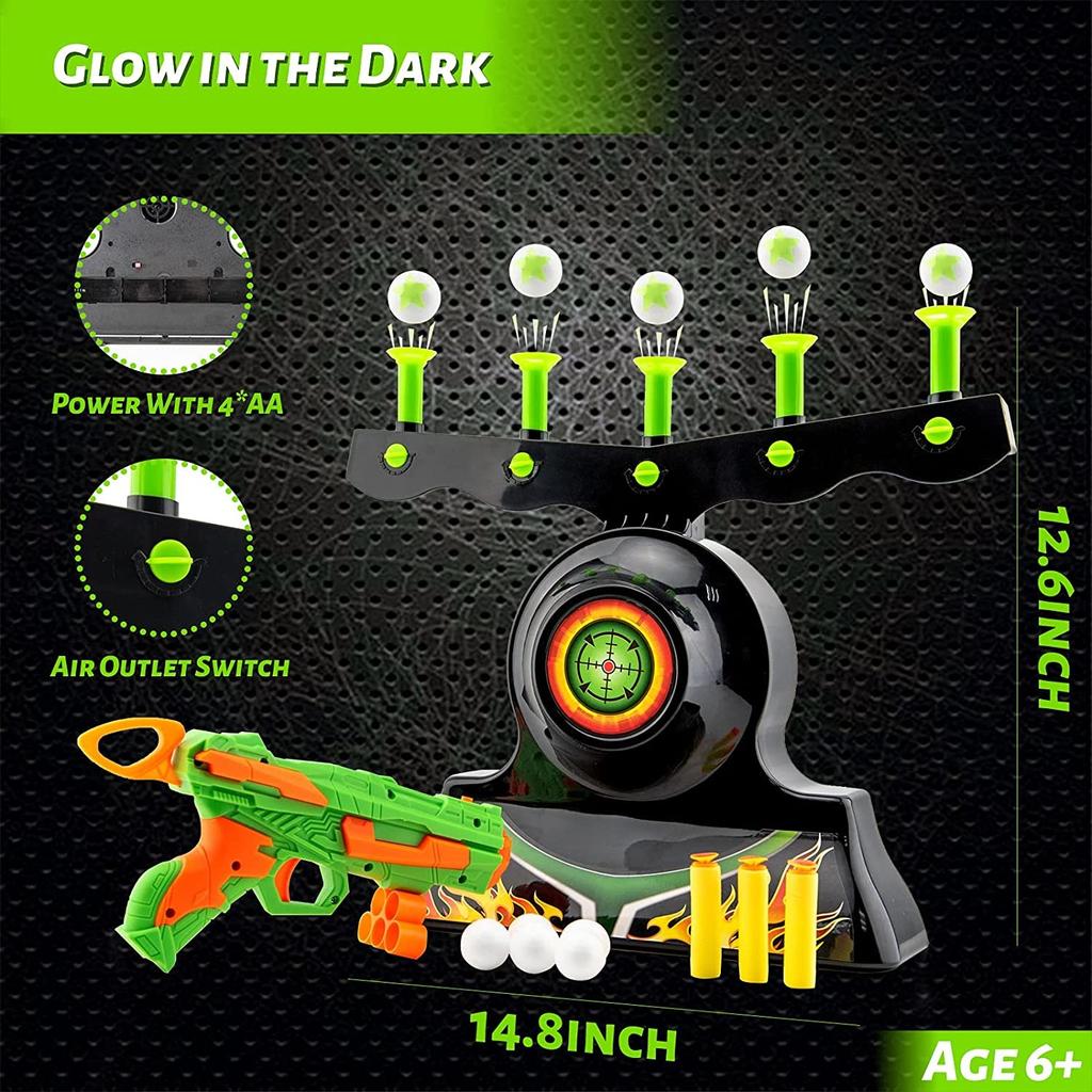 Shooting Targets for Nerf Guns Shooting Game Glow In The Dark Floating Ball Target Practice Toys for Kids Boys Hover Shot