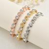 Rose Gold Retro Bracelet With Diamonds, Geometric Bracelet, Fashion And High-End Temperament, Light Luxury Jewelry.
