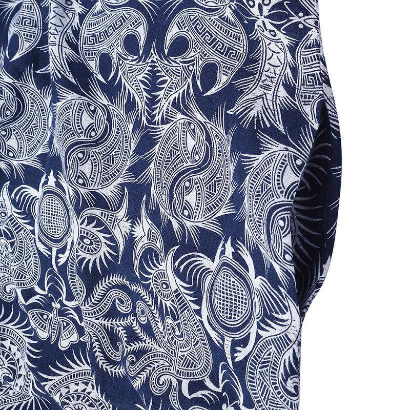 ZANZEA Женское платье с круглым вырезом и рукавами 3/4, летнее винтажное свободное хлопковое длинное платье с принтом