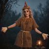 Elastic Headband for Costumes Scarecrow Costume Set, with Pointed Hat And Straw Retro Pieces Bracelets, Halloween Cosplay Farm Party Accessories