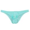 Men Briefs Ice Silk Ultra-Thin Low-Waist Underwear U-Convex Solid Color Elastic Breathable Panties Daily Wear