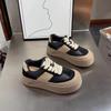 Thick Bottom Black Shoes Female Spring New Minority All-Match Student Vintage Skateboard Shoes