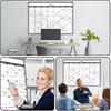 Large Dry Erase Calendar for Wall, Undated 1 Month Wall Calendar, 40" x 28" Erasable & Reble Laminated Calendar, 10 Round Stickers, Great Layout Wall