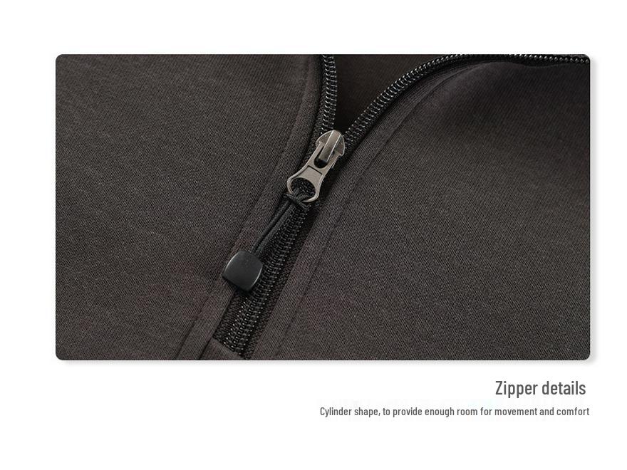 Men's Retro Half-Zip Patchwork Stand Collar Raglan Sleeve Hoodie - Autumn/Winter Collection