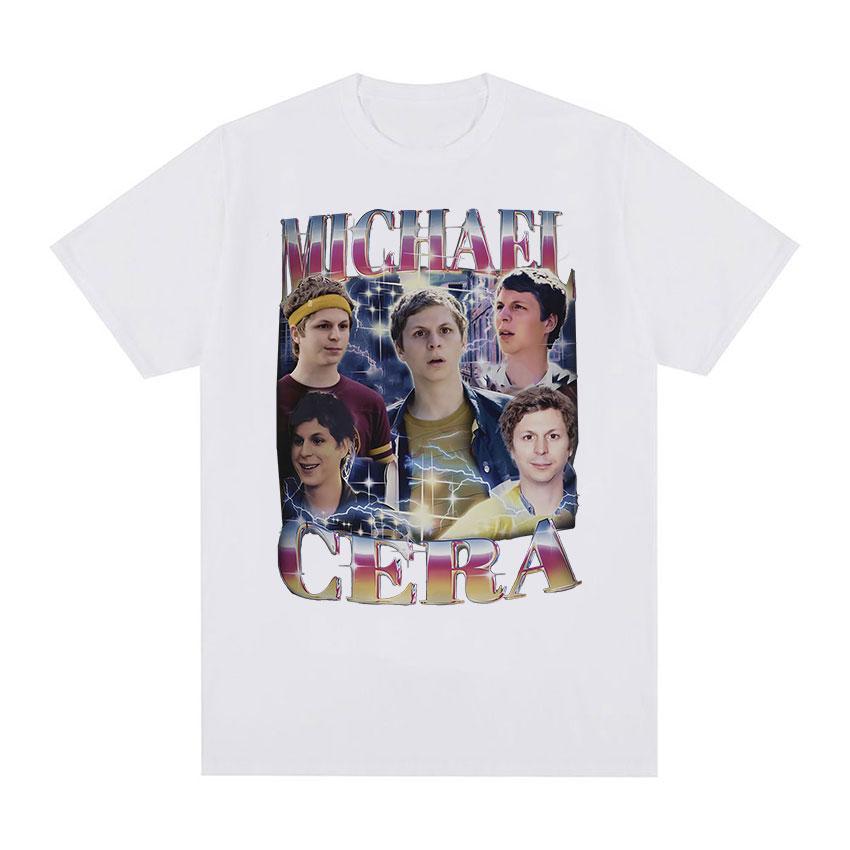 2025 Summer Classic Michael Cera Graphic Unisexs Women Casual Fashion Retro Short Sleeve Tshirt 100 Pure Cotton Printed Tshirt