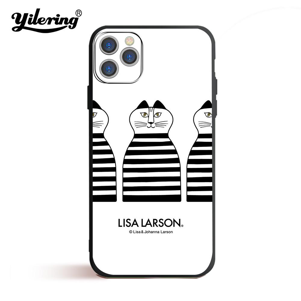 Fashion Lisa Larson Soft Black Phone Case for iPhone 11 12 13 Pro XS MAX 8 7 6 6S Plus X 5S SE 2020 XR 12 Mini Phone Case Cover