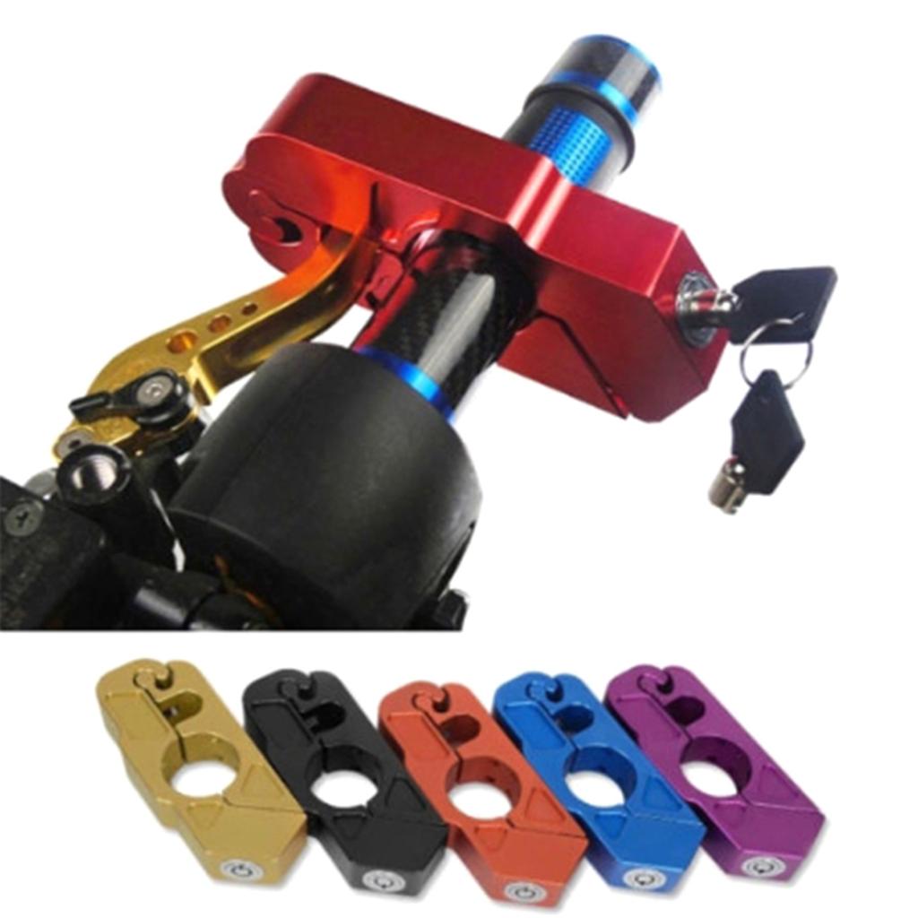 Motorcycle Handlebar Lock Grip Handlebar Brake Handle Lock Anti-Steal Lock Pull Rod for ATV Dirt Street Bikes Anti Theft