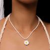 5Pcs Bohemia Flower Beaded Necklace Colorful Plumeria Necklace Fashion Bead Choker  Daily Wear