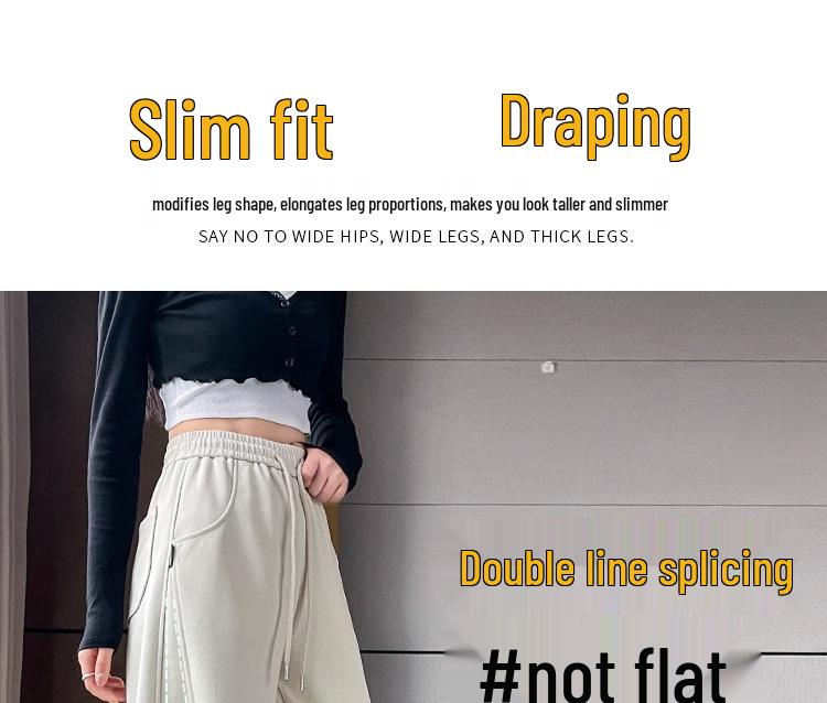 Женские спортивные штаны с флисовой подкладкой 2024: Драпировка, Узкий, Прямой слим, и Широкие брюки для Весны и Осени