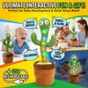 Interactive Dancing Cactus Toy Repeats Your Words 120 Songs LED Singing Electric Plush Doll for Home Decor Children Gift