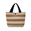 Summer Stripe Straw Bag Women Casual Small Woven Handbag Large Capacity Handmade Beach Rattan Tote Bag