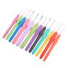 Aluminum Crochet Hook 2.0-10.0mm Crochet Needles Colorful Soft Rubber Grip  Mom's Gift