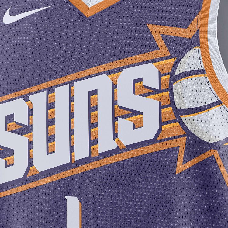 Nike NBA Phoenix Suns Devin Booker Icon Edition Dri-Fit Swingman Jersey Purple/White Men Streetwear DV4855-566