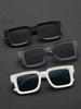 3PCS Plastic Fashion Square Frame Women Sunglasses For Daily Life Men Shades Accessories.