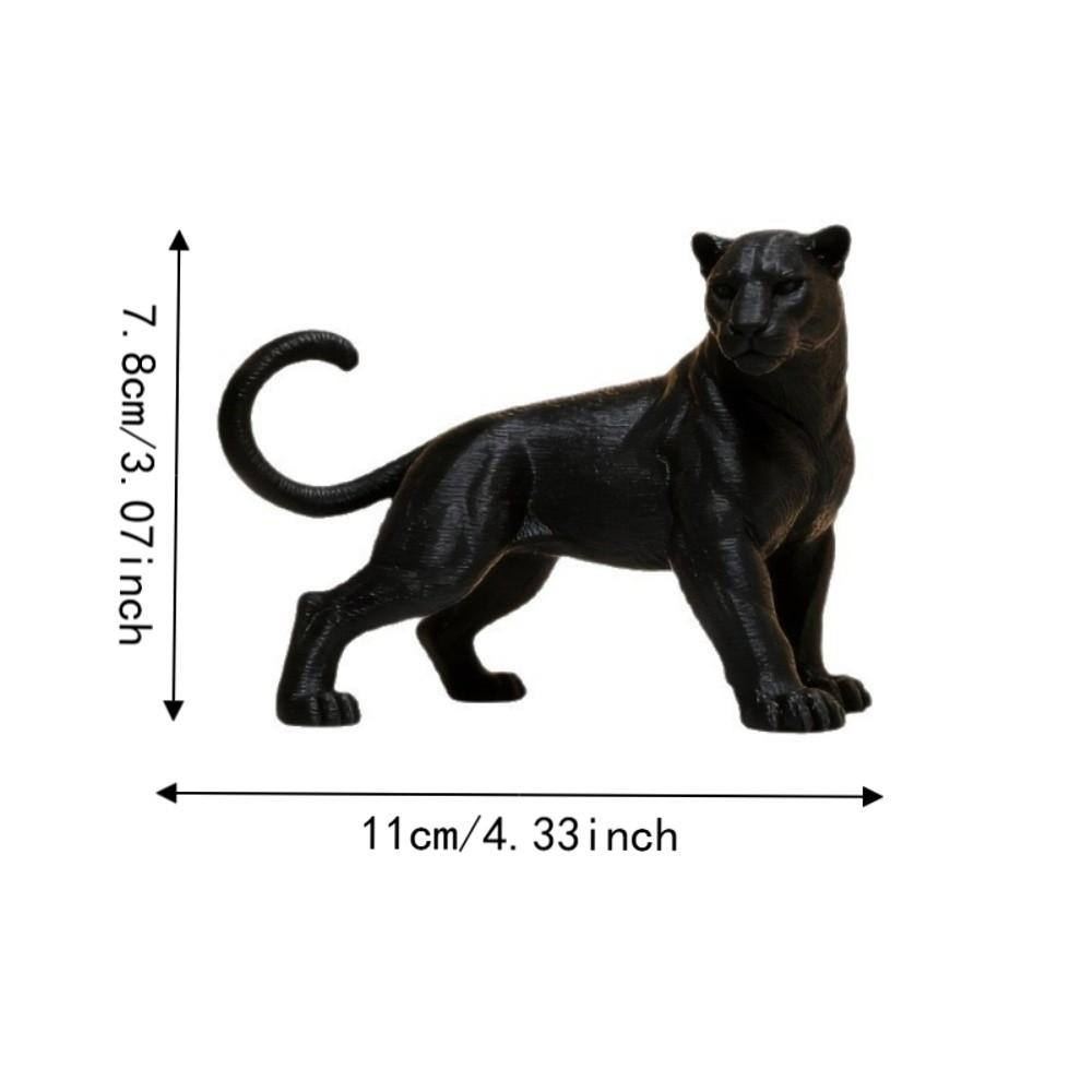 Standing Posture Panther Desktop Ornament Black Leopard Figure 3D Printing Panther Statue Friend