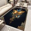 Модный 3D-ковёр для гостиной и спальни, ковры для украшения зоны, толстый короткий плюшевый роскошный ковер, моющийся, для гостиной, кабинета, золотой напольный коврик
