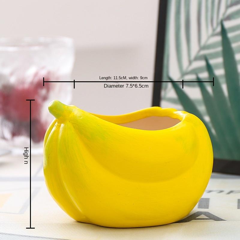Керамический цветочный горшок ручной работы для суккулентов, милые фрукты, креативная ваза, простое украшение дома и комнаты