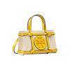 Tory Burch Ella Zipper Closure Canvas Tote Bag Shopping Bag Mini Women Tote Yellow 80429-703