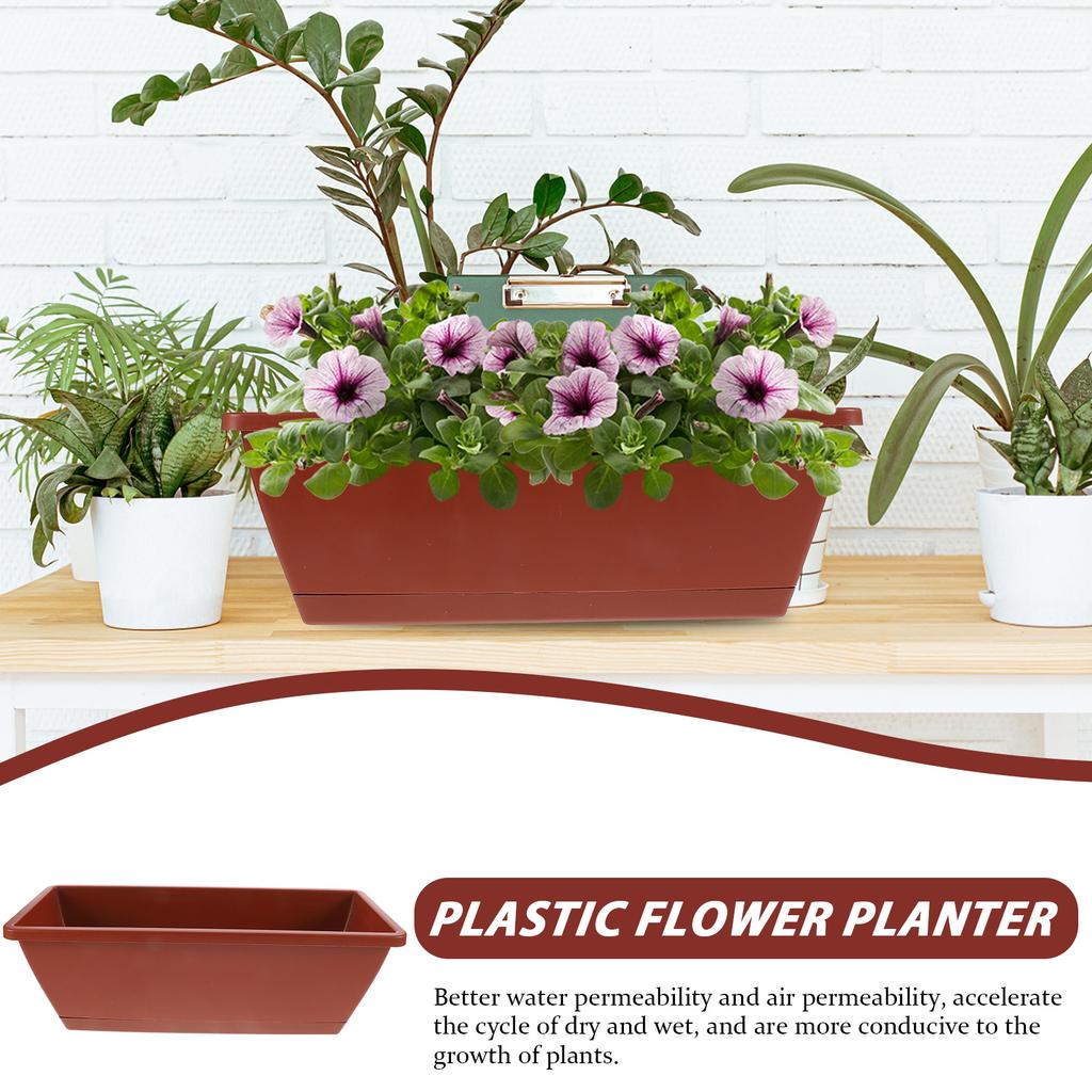 3 шт. Ваза-кашпо, горшок для рассады, горшки для балкона, посадочная емкость, емкость для растений, сочный длинный ящик для овощей, садовые украшения