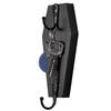 Key Hooks Wall Mounted Coffin-Shaped Key Holders Halloween Black Wooden Hangers for Mugs Purses Towels Clothes Gothic Decoration