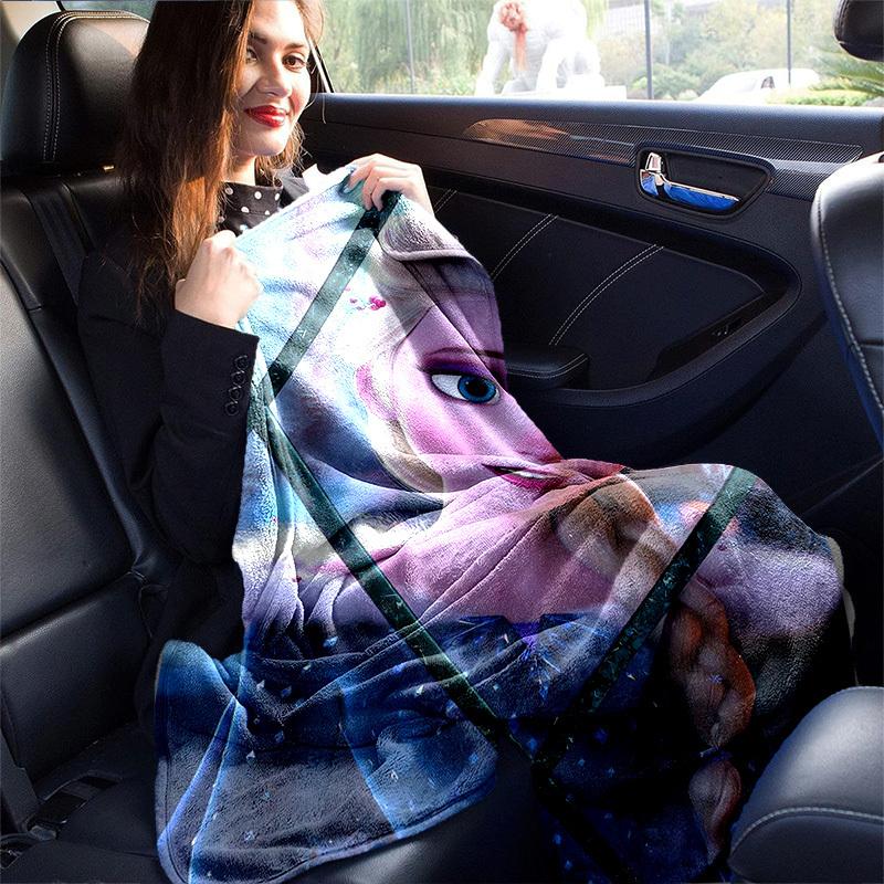 1 шт., Плед с Эльзой из мультфильма «Холодное сердце», Декор для дома, Плед на диван, Плед для улицы, Подарок для друзей, Покрывало, Идеально для спальни, гостиной