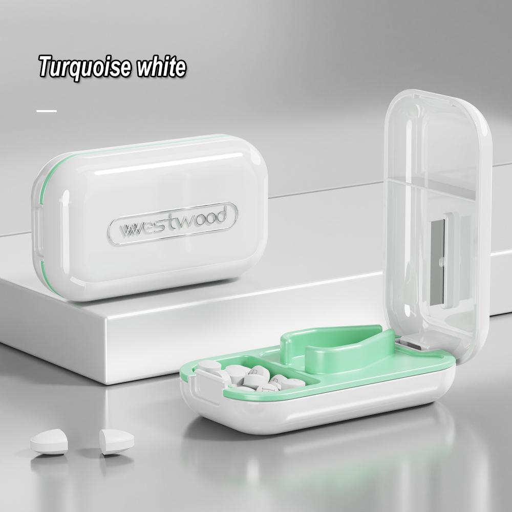 Кейс для таблеток для здоровья Четверть таблетки Резак Коробка для хранения Портативный Таблетки Лекарство Пыленепроницаемый Разделитель для маленьких таблеток и больших