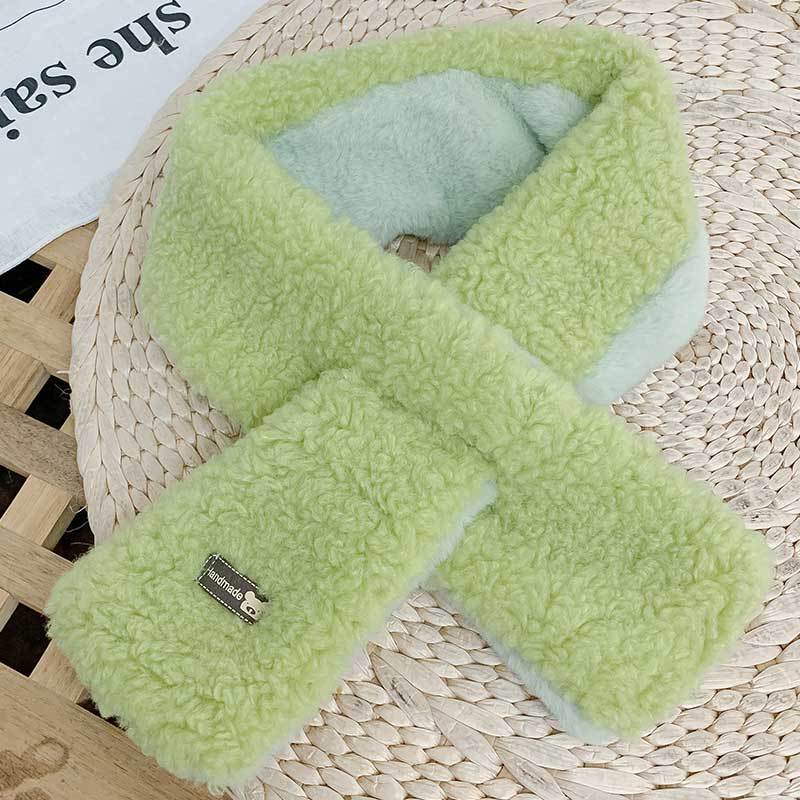 New Children'S Fashionable Scarf For Girls To Keep Warm And Versatile For Babies. Plush And Thickened Warm Scarf For Kids