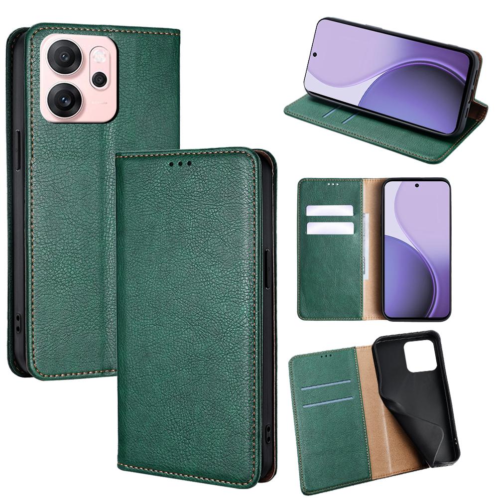 For Oppo Reno14 F 5G Case Wallet PU Leather Magnetic Auto-Absorbed Phone Cover