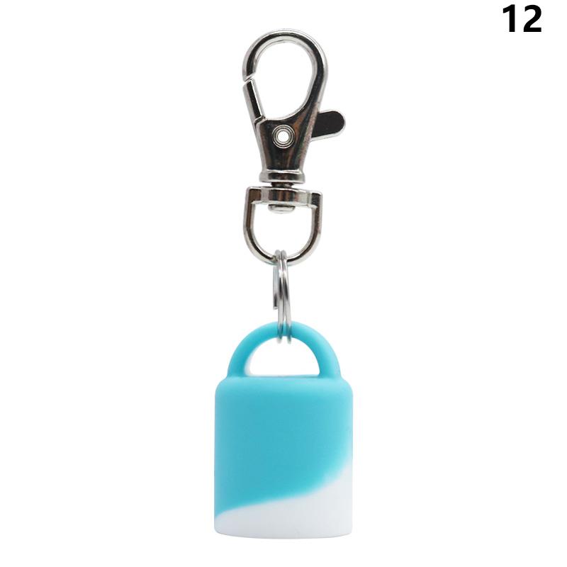 Practical Silicone Keychain Cap lip gloss accessories Portable Durable Holder Keychain Compatible For Lipstick Storage Cap
