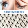 1 Set False Eyelash Cluster Natural Look Fluffy Reusable Women Individual Fake Lashes Extension Stage Performance Party Makeup Tools