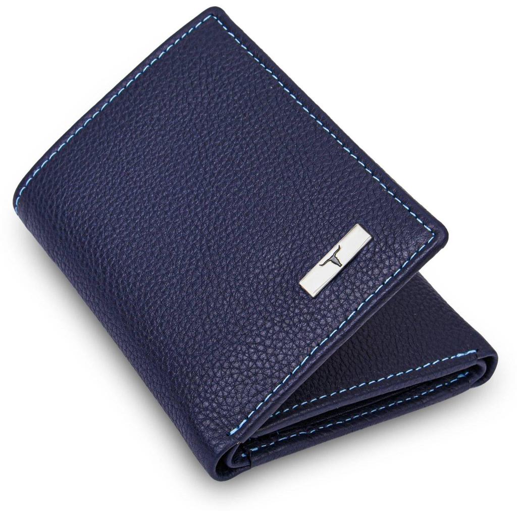 Мужской повседневный кошелек из натуральной кожи с RFID-меткой - мини  (6 слотов для карт)