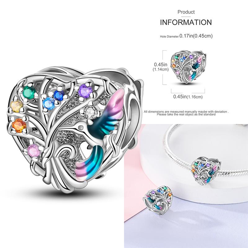 Copper Charms Clock Ocean Sea Turtle Mermaid Heart Shape Beads Fit Original Pan Pendant Bracelet Diy Woman Jewelry