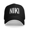 Художественный Шрифт NIKI Для Фанатов Гонки Бассейн Вечеринка Бейсболки Мужские Печать Мужская Пляжные Шляпы от Солнца Кепка