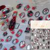 Punk Silver Metal Line Star Flower Love Colorful Butterfly Nail Art Stickers Horror Halloween Decorations Manicure Decals