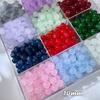 30/50/80pcs 10mm Natural Glazed Jade Beads Beautiful Multicolor Beads Handmade Diy Bracelet Necklace Jewelry Handmade Beads Accessories