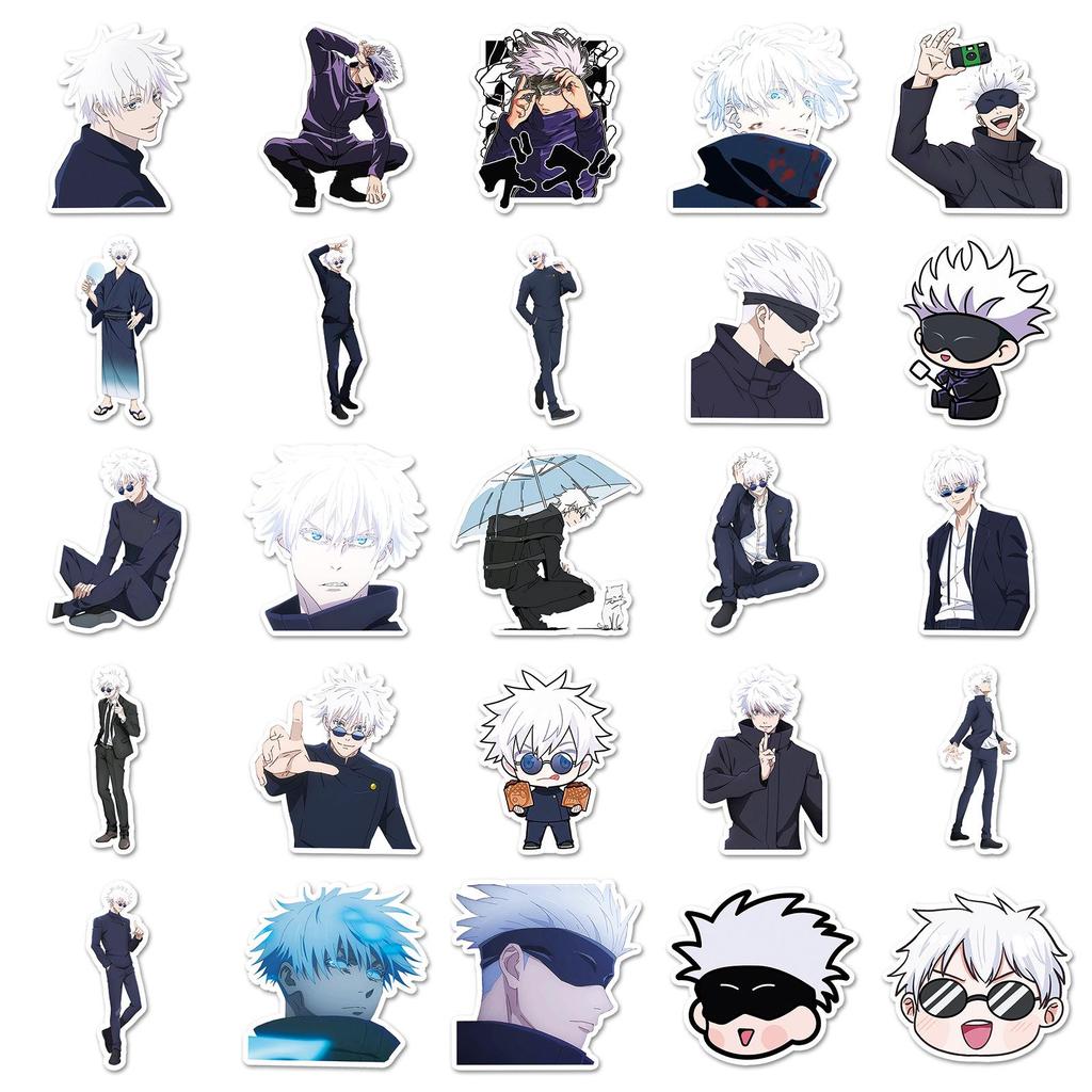 50 Jujutsu Kaisen Gojo Satoru Graffiti Stickers for Phone Cases & Water Cups