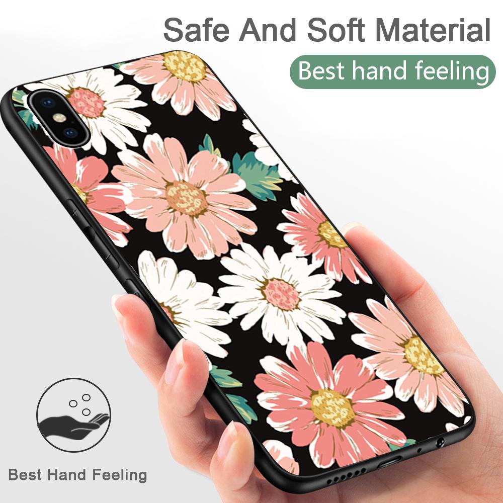 Shockproof Soft Case Cartoon Flowers Design Casing Girls Boys Lovely Soft TPU Silicone Phone Case Cover for Samsung