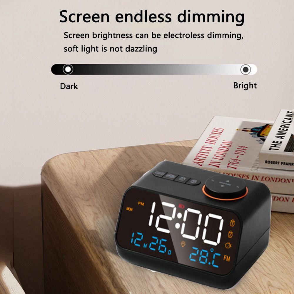 Adjustable Volume Digital Table Calendar Thermometer Small Digital Clock  for Heavy Sleepers Adults