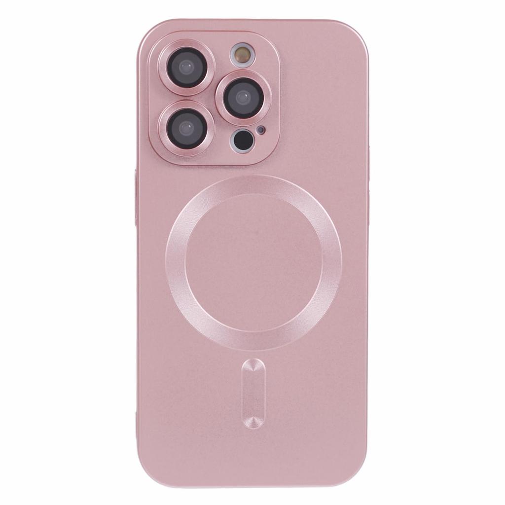 For iPhone 15 Pro TPU Cover Compatible with MagSafe Rubberized Phone Case with Lens Film