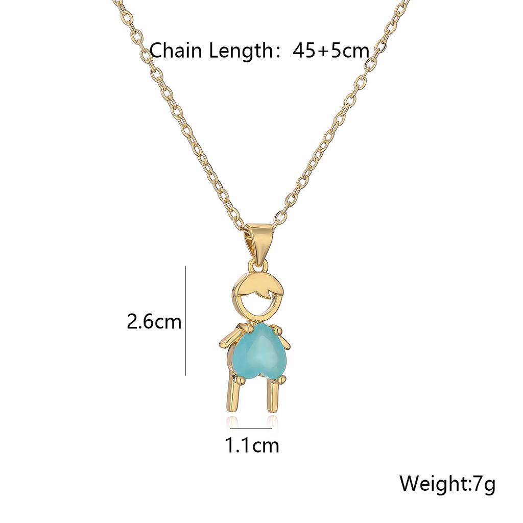 Ожерелье с подвеской в виде персонажа для мальчиков и девочек, женская ниша, цепочка на ключицу