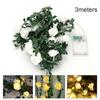 Elegant Warm White Led Rose Flower String Lights With Battery Box For Versatile Decorations