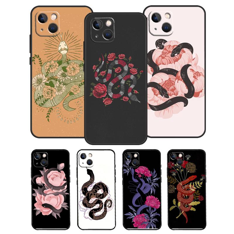 Чехол 'Цветок змеи' для Oppo A76 A96 A16 A60 A98 A58 A78 A18 A38 A80 A40 A77 A57 A17 A74 A54 A94 A15 A5 Pro