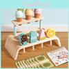 Simulation Wooden Ice Cream Shelf Children Puzzle Interactive Toy For Gift