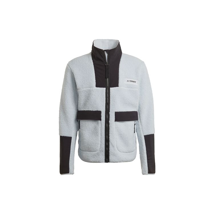 adidas Terrex Outdoor куртка на флисовой подкладке с воротником-стойкой Мужская верхняя одежда Голубой GI7381