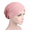 Caps Cotton Headscarf Solid Color Chemotherapy Cap Muslim Hijabs Women Head Wrap Turban Beanie Cap