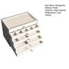 Jewelry Organizer Drawer Storage Box with Velvet Lining Large Capacity Multipurpose Earrings Necklaces Display Box with Handle